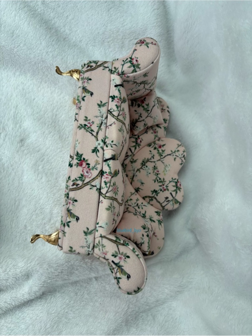 Floral Pink Miniature Jewelry Sofa Display - Picture 5 of 10